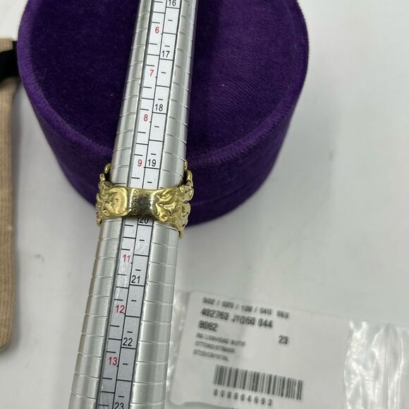 Men’s Gucci iconic Lionhead crystal motif ring size 10 made in Italy - Picture 8 of 9